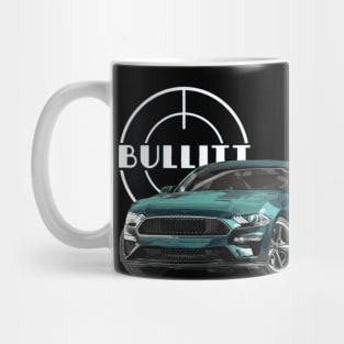 bullitt Mustang GT 5.0L V8 Classic steve mcqueen Muscle Car Mug